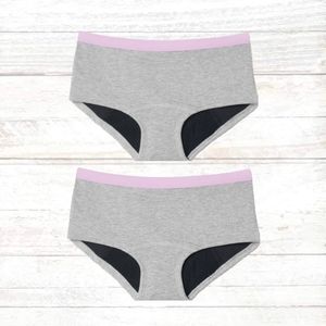Set of 2 THINX Super Shorty Period Underwear Panties Bundle XS 0-2 BTWN 11-12